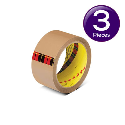 Scotch BOPP Packaging Tape - Polypropylene Tan Tape | 5 cm x 50 m 1 pc Combo