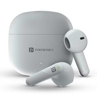 Portronics Harmonics Twins S18, Smart Tws Bt Earbuds - White