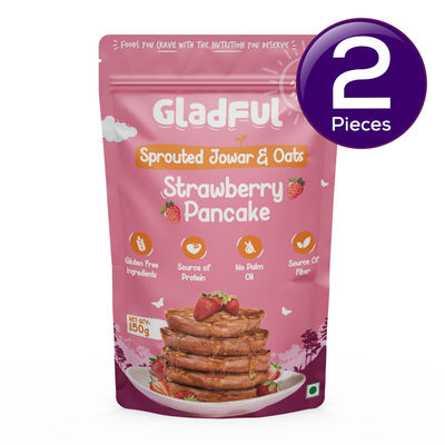 Gladful Strawberry Pancake Jowar and Oats Mix 150 g Combo