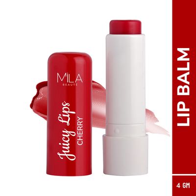 Mila Beaute Juicy Lip Balm Cherry Upto 12 Hrs Moisturisation & Tint Spf15