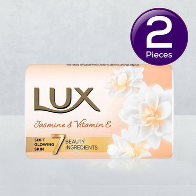 Lux Velvet Glow Jasmine & Vitamin E For Glowing Skin Beauty Soap Mega 450 g Combo