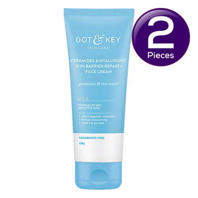 Dot & Key Ceramides & Hyaluronic Hydrating Face Cream For Dry Skin 100 ml Combo