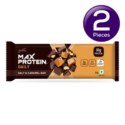 RiteBite Max Protein 10g Protein Bar Salt & Caramel 50 g Combo