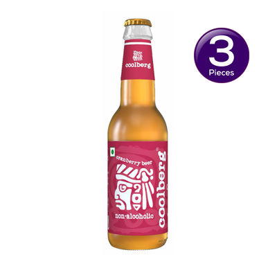 Coolberg Cranberry Non Alcoholic Beer Glass Bottle 330 ml Combo