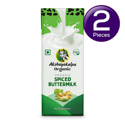 Akshayakalpa Organic Spiced Butter Milk-UHT 200 ml Combo