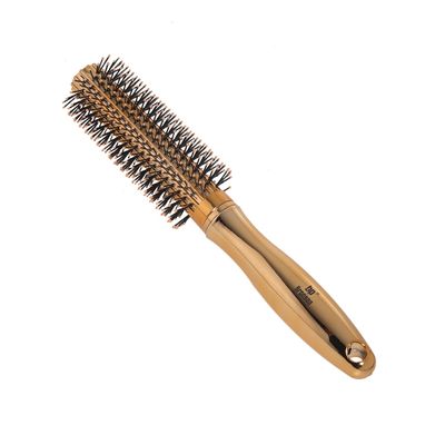 Bronson Professional Golden Round Hair Brush For Adding Quick Curls, Volume And Waves In Hair