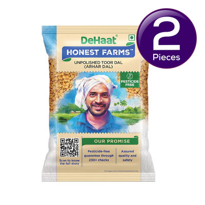Dehaat Honest Farms Unpolished Toor Dal | Arhar Dal 1 kg Combo