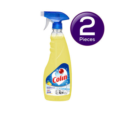 Colin Glass And Surface Cleaner Liquid Spray Regular Lemon Burst 500 ml Combo