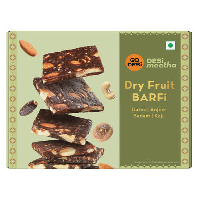 Dry Fruit Barfi | No Added Refined Sugar | Burfi | Sweets | By GO DESi