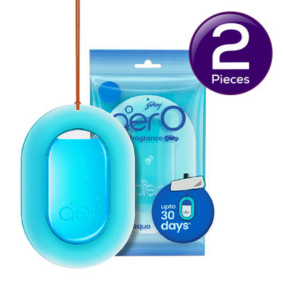 Godrej Aer O - Hanging Car Air Freshener - Cool Aqua 7.5 g Combo