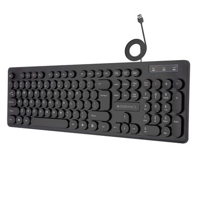 Zeb K24 Usb Keyboard, 8Mn Keystrokes, 1.5M Cable, Chiclet Keys And Uv Coated Keycaps