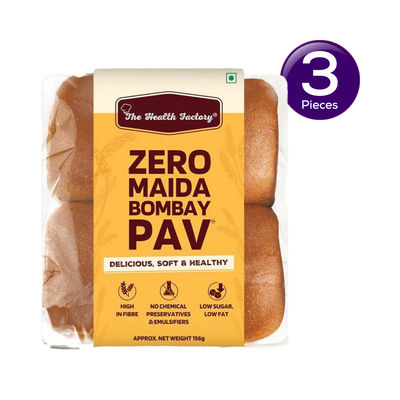 The Health Factory Zero Maida Bombay Pav- Whole wheat 156 g Combo
