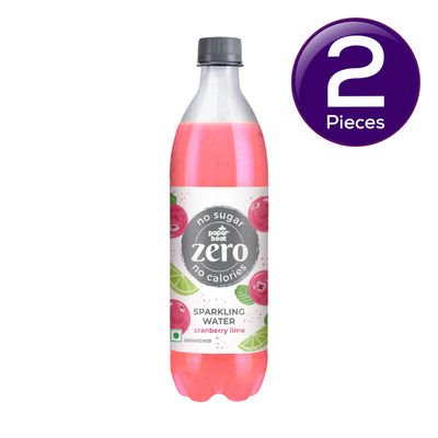 Paper Boat Zero Sugar Cranberry Lime Sparkling Water | Sugar Free Cold Drink 600 ml Combo