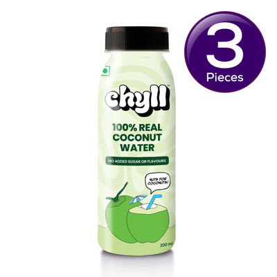 Chyll 100% Real Tender Coconut Water 200 ml Combo
