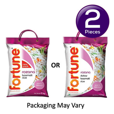 Fortune Rozana Gold Basmati Rice | Dubar Basmati Rice 5 kg Combo