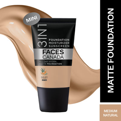 Faces Canada 3in1 All Day Hydra Matte Foundation + Moisturizer + SPF 30 | Medium Natural 022