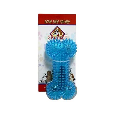 Nootie Spiky Bone Shaped Toy For Puppies/Dogs(Mix Colors)