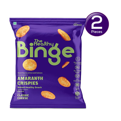 The Healthy Binge Millet Baked Chips- Classic Cheese- Protein Rich 40 g Combo