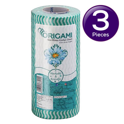 Origami Non Woven Reusable Kitchen Towel Roll - 80 Pulls Per Roll 80 pc Combo