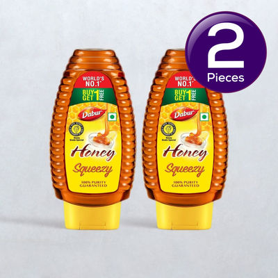 Dabur Honey - 100% Pure, World's No.1 Honey Brand (No Sugar Adulteration) 400 g Combo