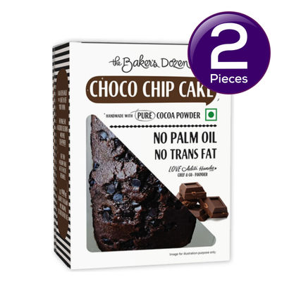 The Baker's Dozen Chocochip Cake No Palm Oil Loaded with Dark Chocolate Chips 150 g Combo