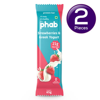 Phab Protein Bar Strawberries & Greek Yogurt protein 65 g Combo