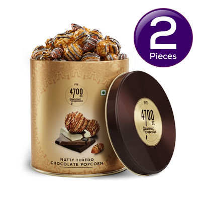 4700BC Nutty Tuxedo Chocolate Popcorn Tin 150 g Combo