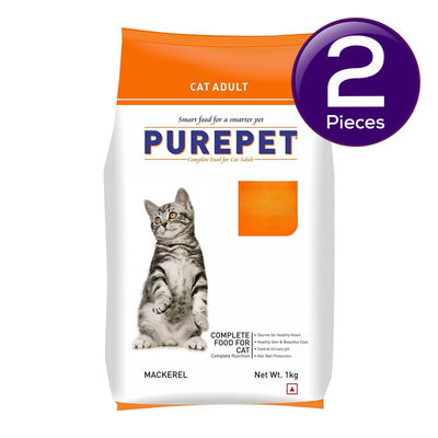 Purepet Mackerel Adult Dry Cat Food 1 kg Combo