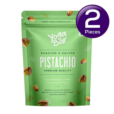 Yogabar Premium Pista | Crunchy Pistachios I Rich In Protein, Fibre, Gluten Free & Low Calories 200 g Combo