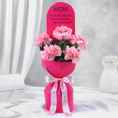 FNP Mother's Day 5 Pink Carnation Bouquet