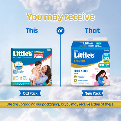 Littles Expert Baby Care Diapers Pants For Kids | White | 2XL (15 - 22 kg)
