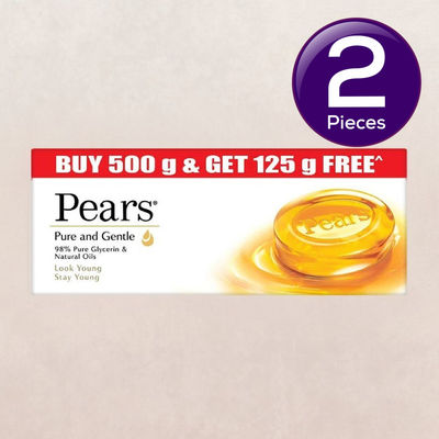 Pears Moisturising Bathing Bar Soap with Glycerine Pure & Gentle - For Golden Glow 625 g Combo