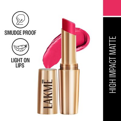 Lakme 9to5 Powerplay Priming Matte Lipstick, Lasts 16hrs, Pink Perfect