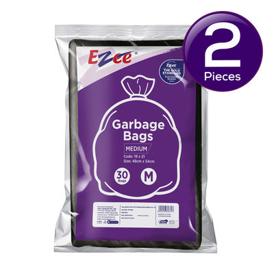Ezee Premium Flat Garbage Bag - M 30 pc Combo