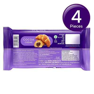 Britannia Treat Croissant - With Cocoa Creme Filling 100% VEG 45 g Combo