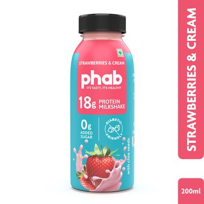 Phab Strawberry and Cream Protein Milkshake