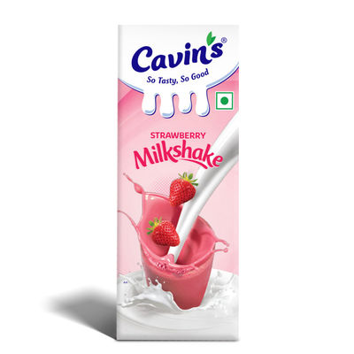 Cavin's Strawberry Milkshake Tetrapack
