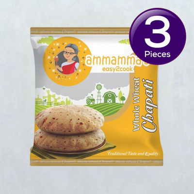 Ammamma's Whole Wheat Chapati 10 pc Combo
