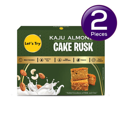 Let'S Try Almond Kaju Cake Rusk 200 g Combo