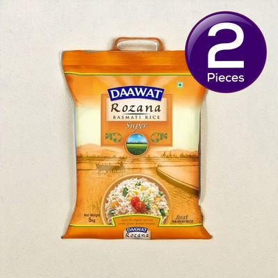 Daawat Rozana Super Basmati Rice | Medium Grain 5 kg Combo