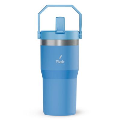 Flair Rage 600 Ml Vacuum Insulated Stainless Steel Tumbler - Azure Color, Double Wall