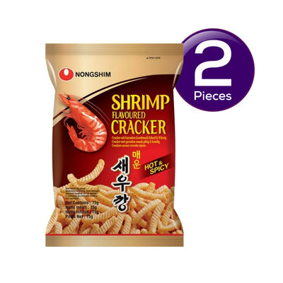 Korean Nongshim Shrimp Flavoured Cracker Hot & Spicy Veg 75 g Combo