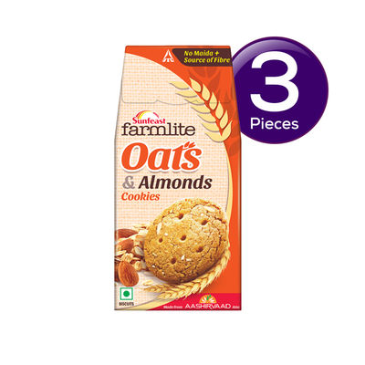 Sunfeast Farmlite Oats & Almonds Biscuits Packet 150 g Combo