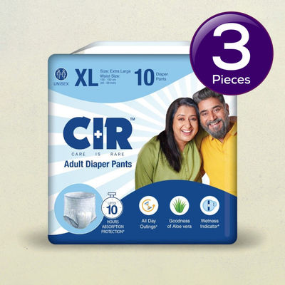 CIR Adult Diaper ( Pants, XL , 100-150 cm) 1 pc Combo