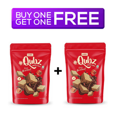 Unibic Wafer Hazelnut Qubz Combo