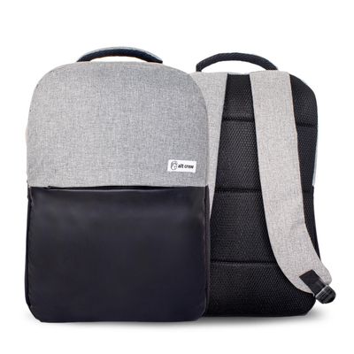 Alt Crew Unisex Solid Synthetic Leather 25 L Backpack | Black and Grey