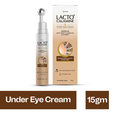 Lacto Calamine Under Eye Cream For Dark Circles, Fine Lines & Puffy Eyes Enriched With Coffee