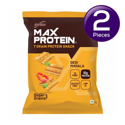 Ritebite Max Protein Desi Masala Chips With 7 Grains, Ready To Eat Healthy Snacks 60 g Combo