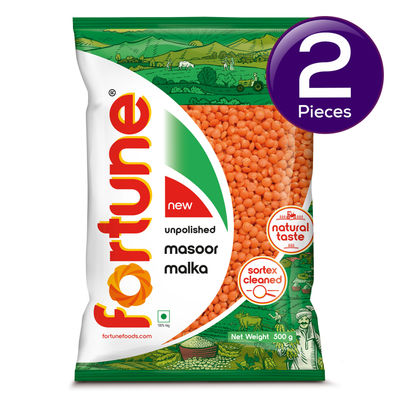 Fortune Unpolished Masoor Malka Big 500 gms Combo