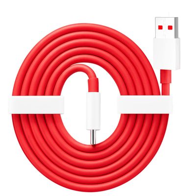 Sounce 80W OnePlus Charging Cable Usb To Type C Warp Charger SuperVooc/Dash Fast Charge - 6ft, Red